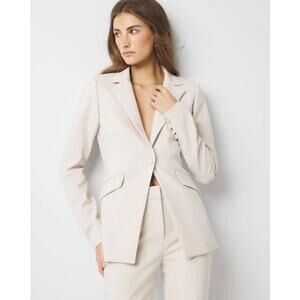 WHBM One-Button Blazer - Pearl Dust Size 6